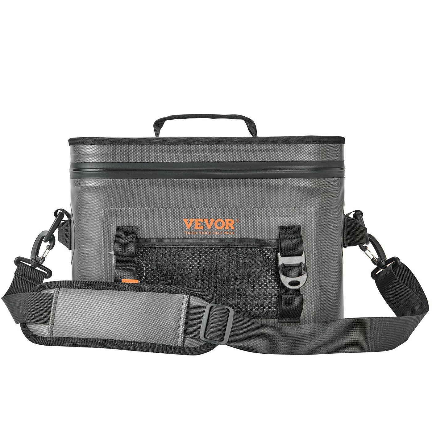 VEVOR Soft Cooler Bag, 16 Cans Soft Sided Cooler Bag Leakproof with Zipper, Waterproof Soft Cooler Insulated Bag, Lightweight & Portable Collapsible Cooler for Beach, Hiking, Picnic, Camping, Travel