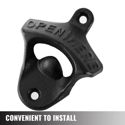 VEVOR Cast Iron Bottle Opener 100 Pcs Rustic Classic Wall Mount for Home Bars and Man Cave