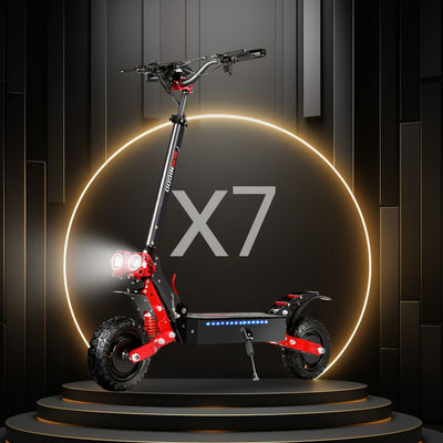 Adult Folding Electric Scooter X7 1800W*2 48V 21ah Super Motor