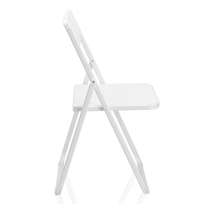 4 Pack Plastic Folding Chairs, Lightweight Stackable Commercial Chairs, Portable Event Seats Indoor Outdoor for Home Event Party Picnic School Wedding, White