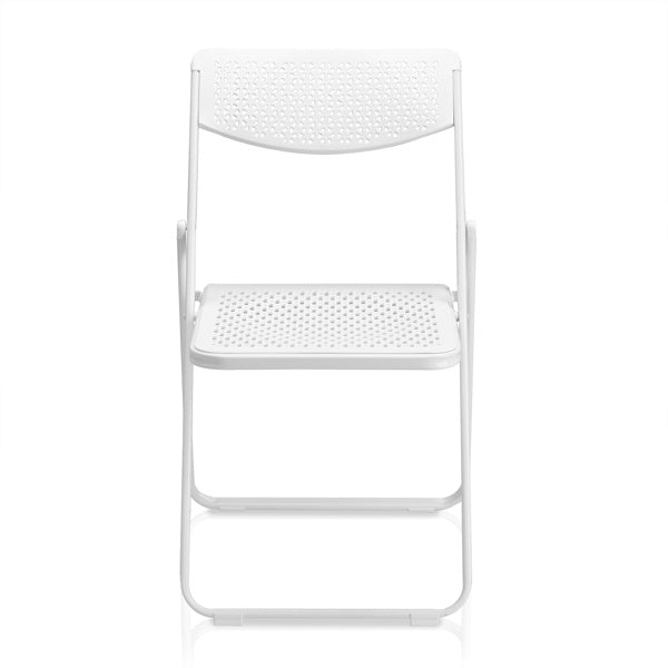 4 Pack Plastic Folding Chairs, Lightweight Stackable Commercial Chairs, Portable Event Seats Indoor Outdoor for Home Event Party Picnic School Wedding, White