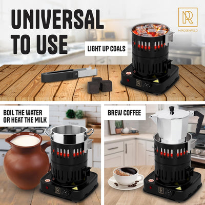 Multipurpose Electric Charcoal Starter 800W Electric Charcoal Burner Coconut Charcoal Lighters with Tongs
