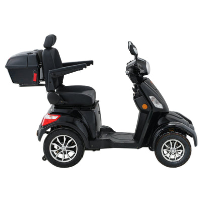 VEVOR Heavy Duty 4-Wheel Mobility Scooters for Seniors & Adults 500lbs Capacity - 31 Miles 3-Speed Long Range, 800W All Terrain Electric Recreational Scooter Wheelchair with 25° Max Climbing Capacity