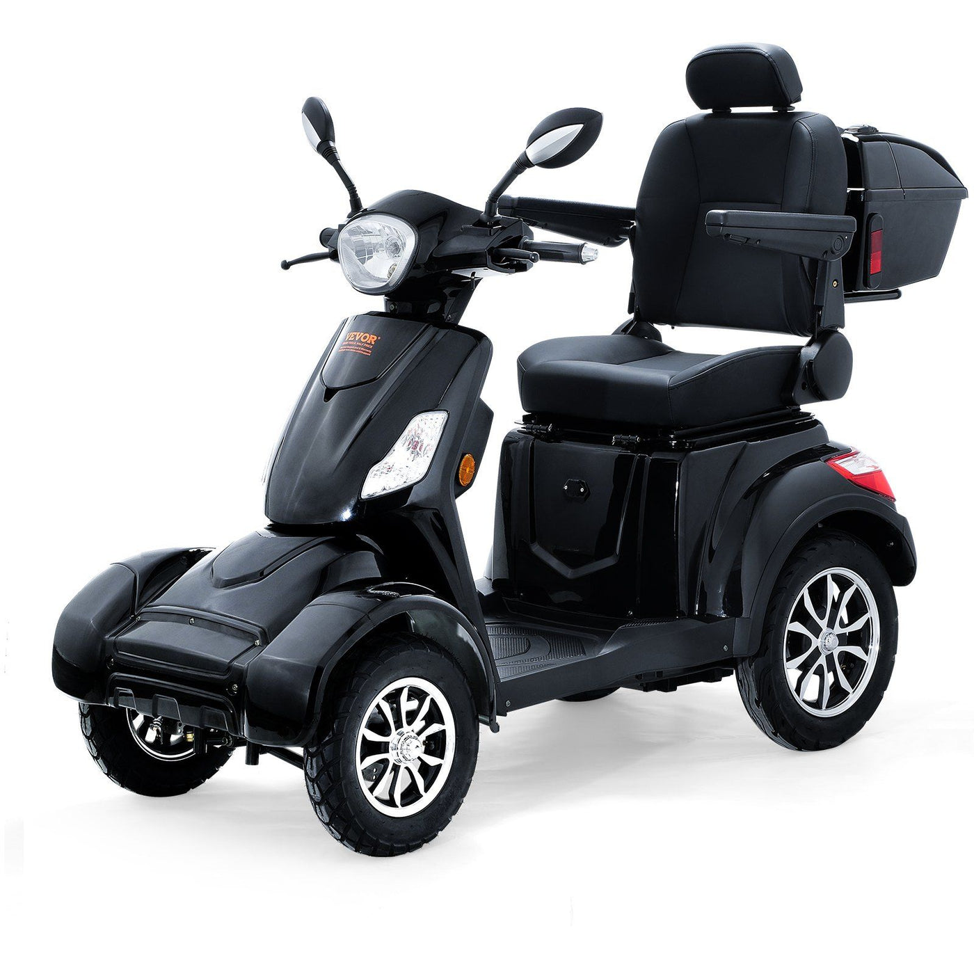 VEVOR Heavy Duty 4-Wheel Mobility Scooters for Seniors & Adults 500lbs Capacity - 31 Miles 3-Speed Long Range, 800W All Terrain Electric Recreational Scooter Wheelchair with 25° Max Climbing Capacity
