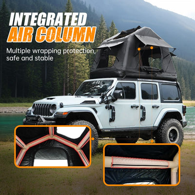 Portable Amphibious Inflatable Tent For Camping Foldable Offroad Roof Top Tent Floating Tent (With Ladder, Black)