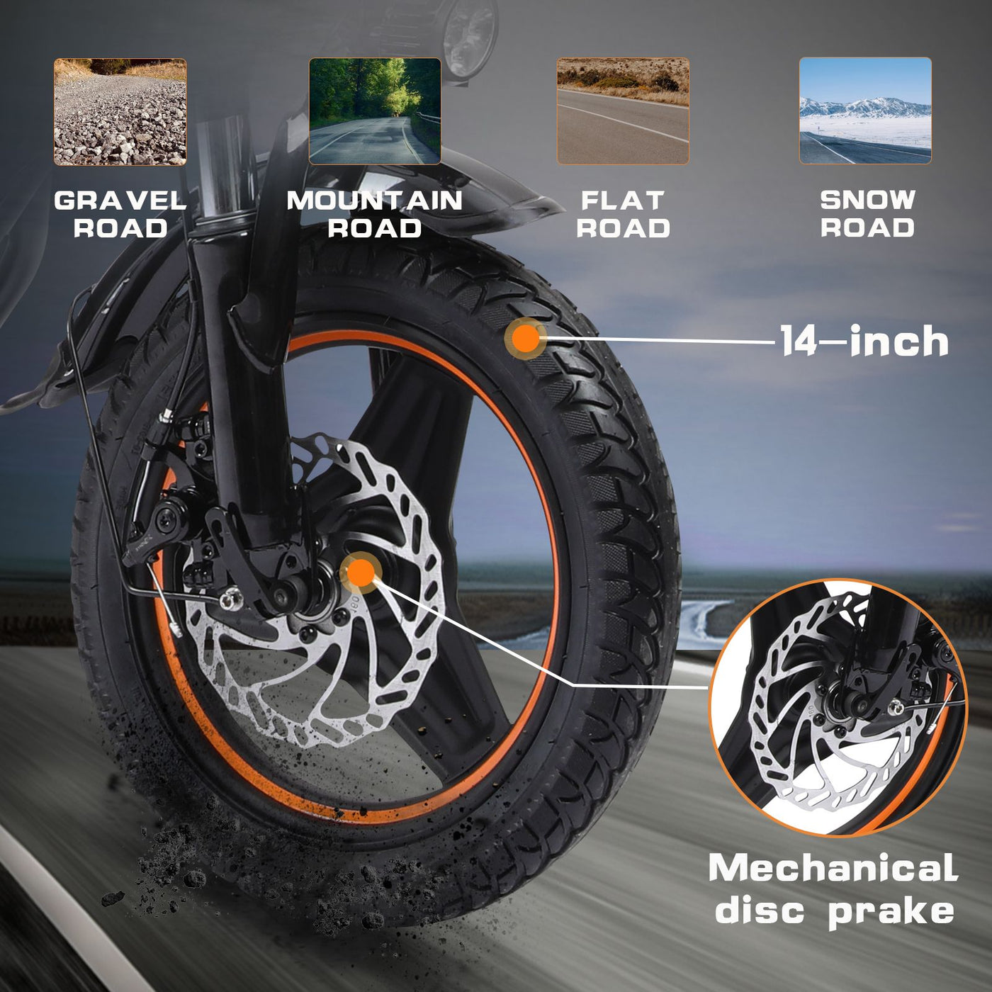 WHOSU 750W Electric Scooter with Seat for Adults - 25 MPH, 29 Mile Range, 14" Pneumatic Tires, Adjustable Handlebars & Foldable Design w/Storage Box - Commuter E-Scooter