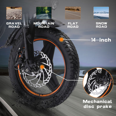 WHOSU 750W Electric Scooter with Seat for Adults - 25 MPH, 29 Mile Range, 14" Pneumatic Tires, Adjustable Handlebars & Foldable Design w/Storage Box - Commuter E-Scooter