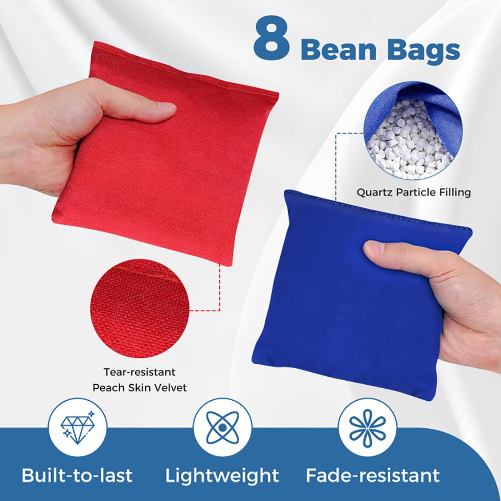 1PC Portable Cornhole Board with Foldable Legs and Side Handle