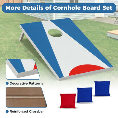 1PC Portable Cornhole Board with Foldable Legs and Side Handle