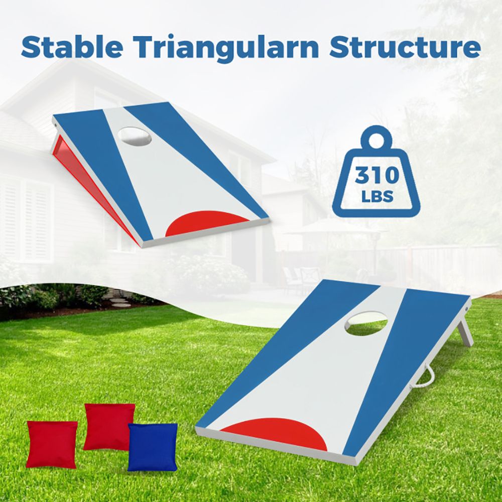 1PC Portable Cornhole Board with Foldable Legs and Side Handle