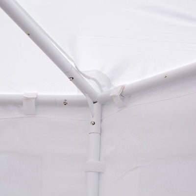 29 x 21 ft Party Tent, Wedding Tent with Sidewalls, Heavy Duty Event Tent with 2 Doors and 8 Windows, Outdoor Gazebo Tent for Party, White