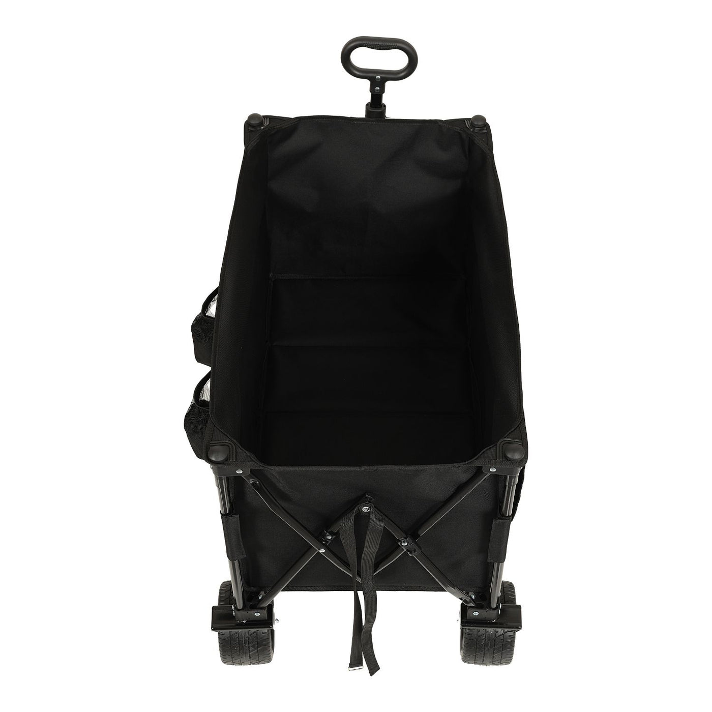 Collapsible Foldable Extended Wagon with canopy,480lbs Weight Capacity, Heavy Duty Folding Utility Garden Cart with Big All-Terrain Beach Wheels & Drink Holders,Side Pocket and Brakes ,mosquito net