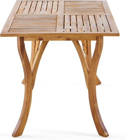 Outdoor Dining Table 59" Rectangular Wood Table