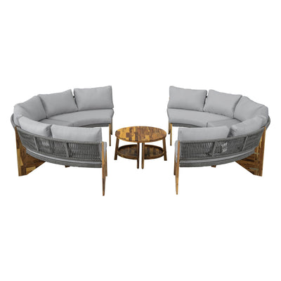 U_STYLE 6 - Person Outdoor Seating Group with Cushions and A Coffee Table(old sku:WY000379AAE)