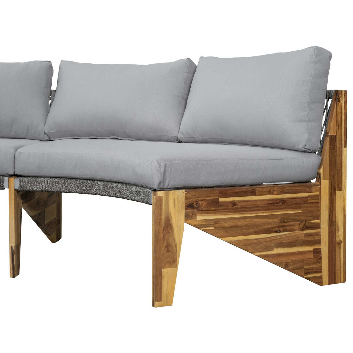 U_STYLE 6 - Person Outdoor Seating Group with Cushions and A Coffee Table(old sku:WY000379AAE)
