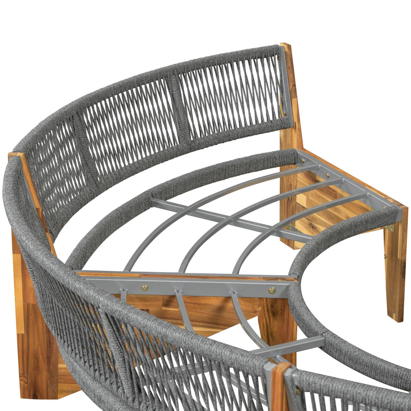 U_STYLE 6 - Person Outdoor Seating Group with Cushions and A Coffee Table(old sku:WY000379AAE)