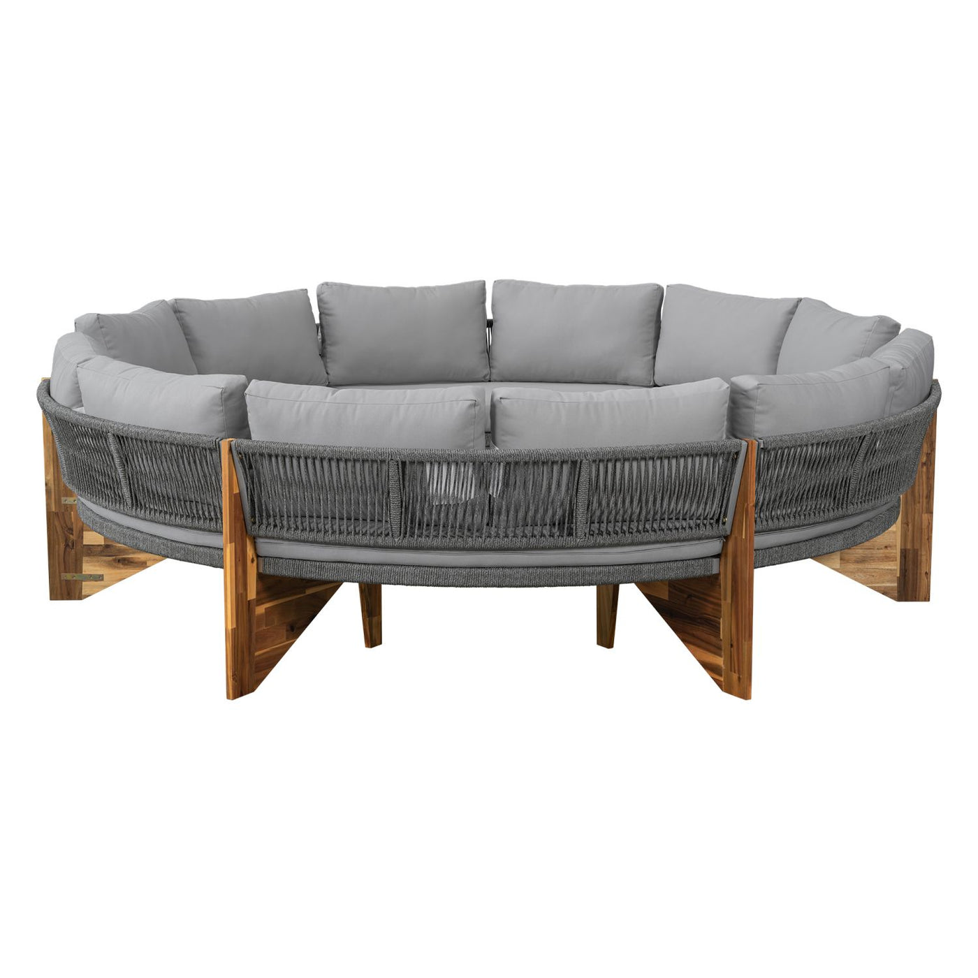 U_STYLE 6 - Person Outdoor Seating Group with Cushions and A Coffee Table(old sku:WY000379AAE)