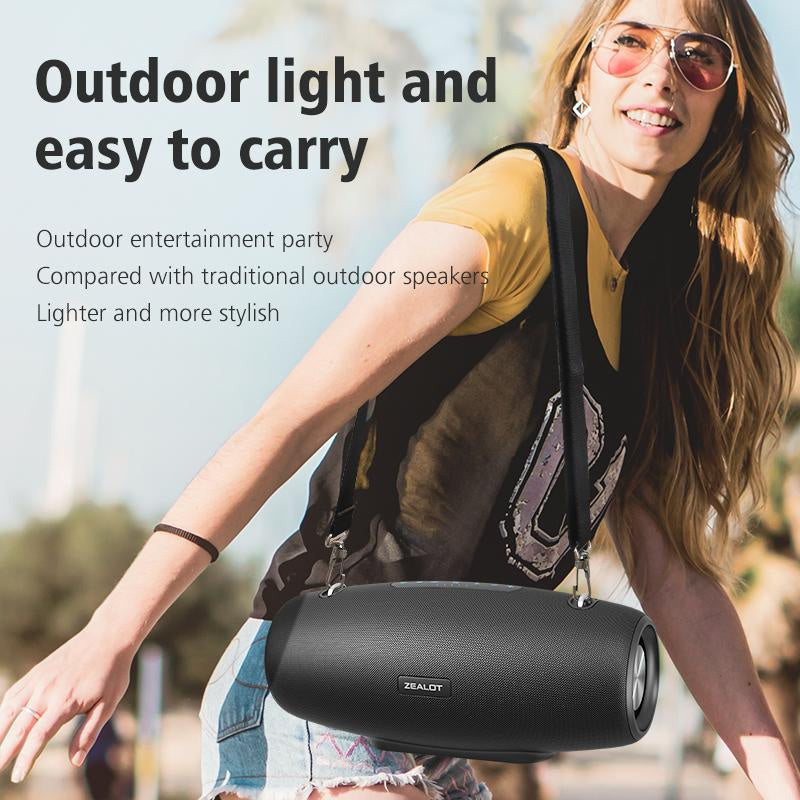 ZEALOT S67 60W Bluetooth Speaker, IPX4 Waterproof, 36H Playtime, 14400mAh Battery, Dual Pairing, Loud Stereo Sound, for Phone/Tablet/TV, Ideal for Birthday & Christmas