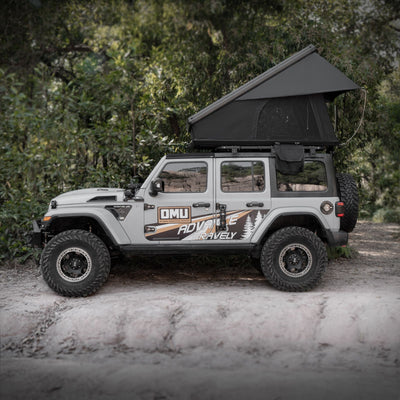 Roof Top Tent Hardshell Rooftop Tent For Van Jeep SUV Truck Car Overland Tent Camping for 2-3 Person( With Ladder)