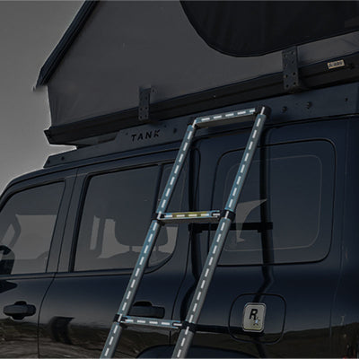 Roof Top Tent Hardshell Rooftop Tent For Van Jeep SUV Truck Car Overland Tent Camping for 2-3 Person( With Ladder)