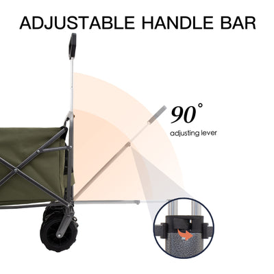 Outdoor Garden Park Utility kids wagon portable beach trolley cart camping foldable with big wheels folding wagon