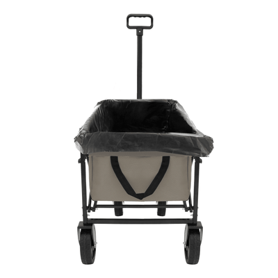 Minimeetall Multi-use Bag,Collapsible Foldable Wagon Cart Beach Wagon Heavy Duty Utility Cart Utility Wagon Grocery Cart for for Camping 3pcs plastic Liner bag /Cover , Olive green