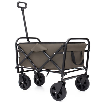 Minimeetall Multi-use Bag,Collapsible Foldable Wagon Cart Beach Wagon Heavy Duty Utility Cart Utility Wagon Grocery Cart for for Camping 3pcs plastic Liner bag /Cover , Olive green