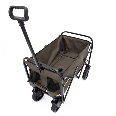 Minimeetall Multi-use Bag,Collapsible Foldable Wagon Cart Beach Wagon Heavy Duty Utility Cart Utility Wagon Grocery Cart for for Camping 3pcs plastic Liner bag /Cover , Olive green