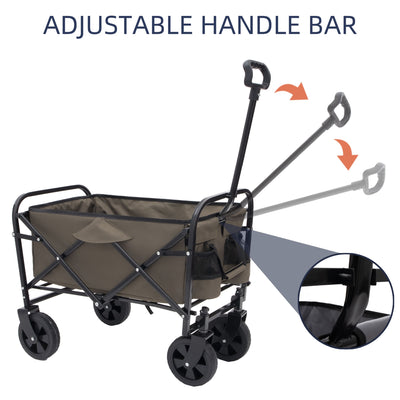 Minimeetall Multi-use Bag,Collapsible Foldable Wagon Cart Beach Wagon Heavy Duty Utility Cart Utility Wagon Grocery Cart for for Camping 3pcs plastic Liner bag /Cover , Olive green