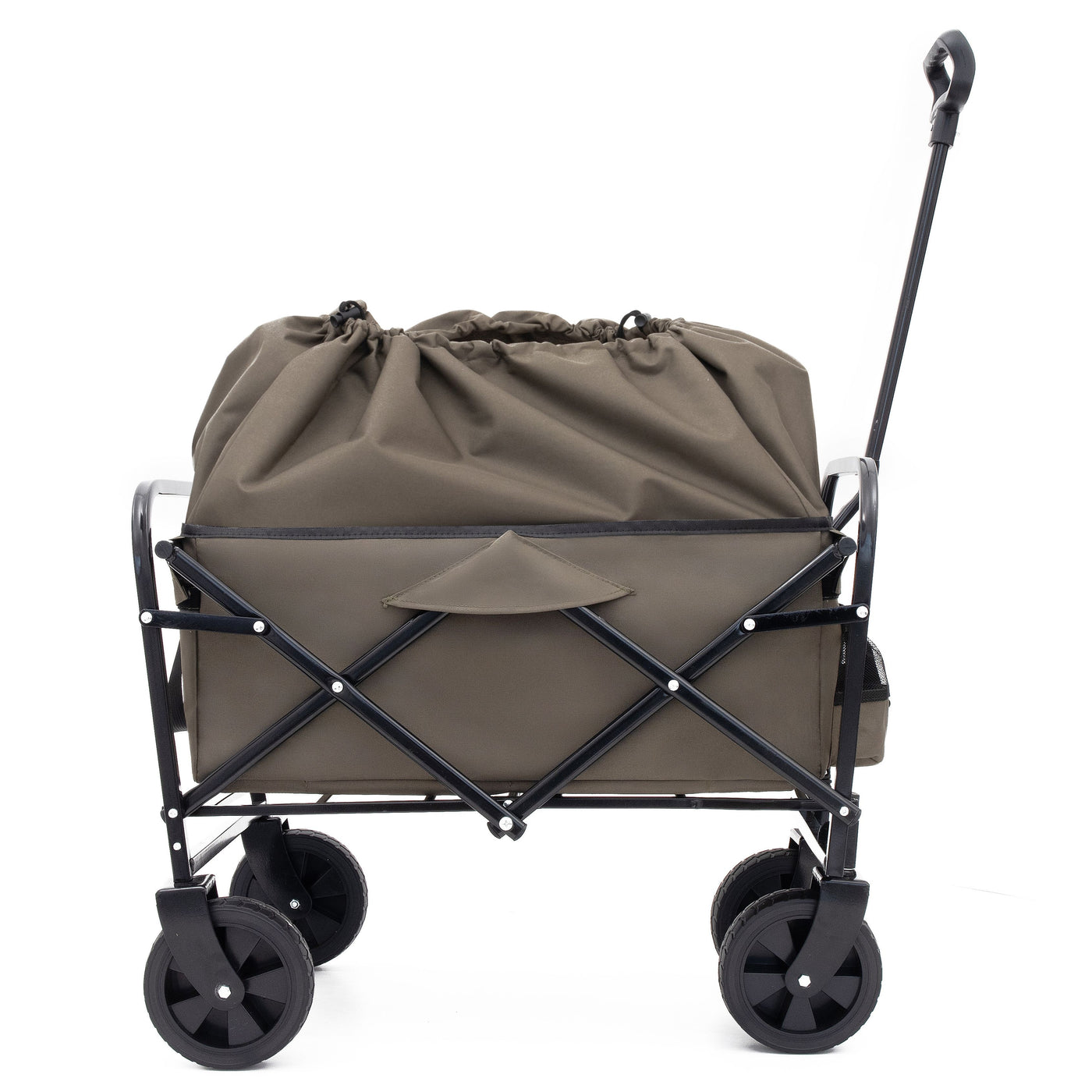 Minimeetall Multi-use Bag,Collapsible Foldable Wagon Cart Beach Wagon Heavy Duty Utility Cart Utility Wagon Grocery Cart for for Camping 3pcs plastic Liner bag /Cover , Olive green