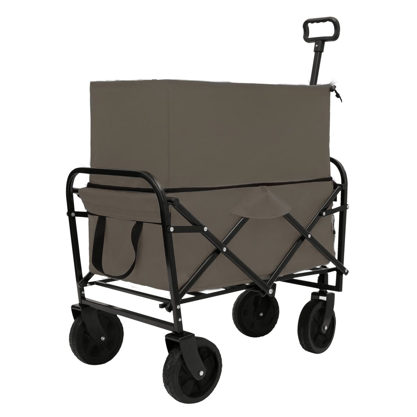 Minimeetall Multi-use Bag,Collapsible Foldable Wagon Cart Beach Wagon Heavy Duty Utility Cart Utility Wagon Grocery Cart for for Camping 3pcs plastic Liner bag /Cover , Olive green