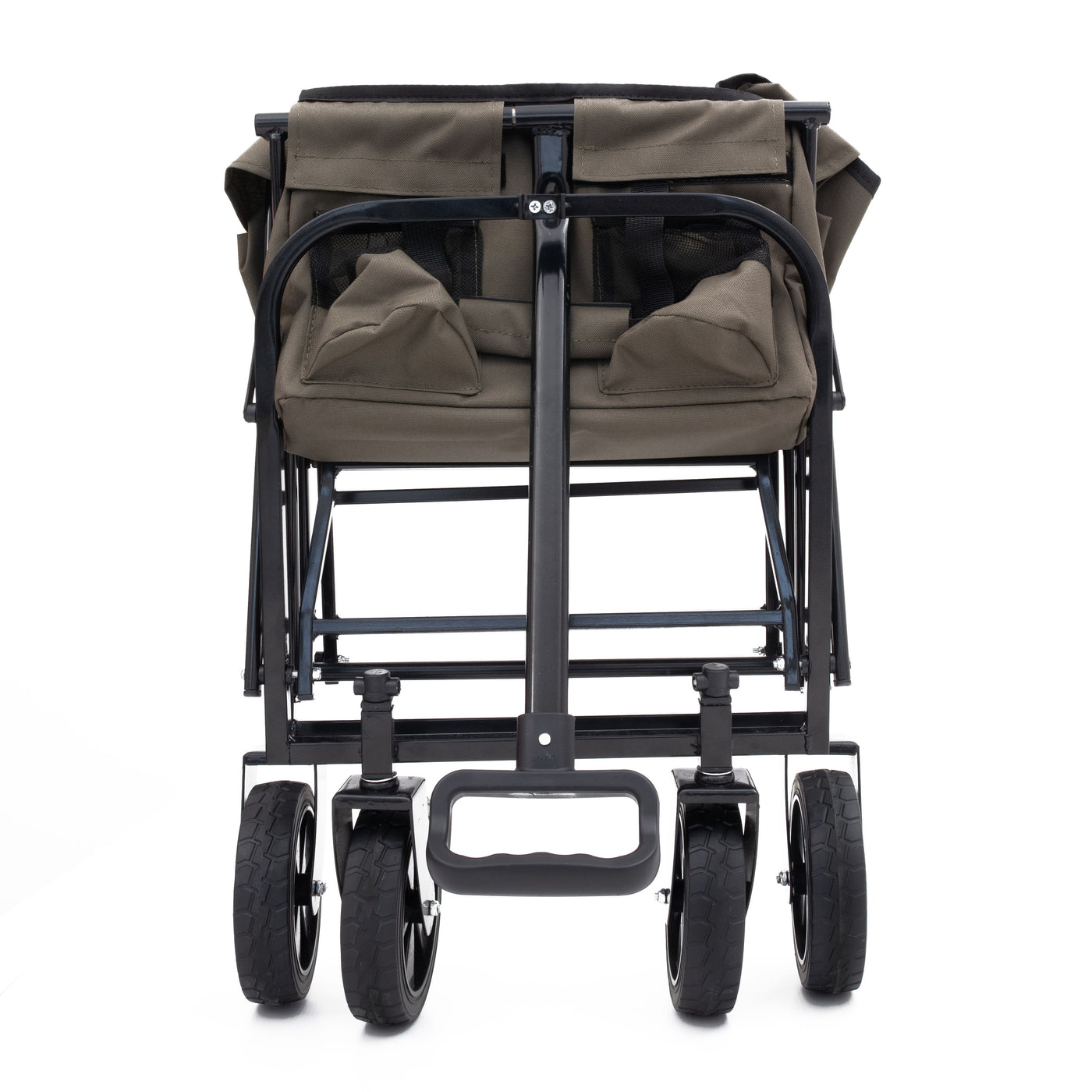Minimeetall Multi-use Bag,Collapsible Foldable Wagon Cart Beach Wagon Heavy Duty Utility Cart Utility Wagon Grocery Cart for for Camping 3pcs plastic Liner bag /Cover , Olive green