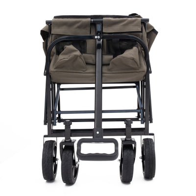Minimeetall Multi-use Bag,Collapsible Foldable Wagon Cart Beach Wagon Heavy Duty Utility Cart Utility Wagon Grocery Cart for for Camping 3pcs plastic Liner bag /Cover , Olive green