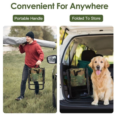Foldable Fishing Chair With Backrest for Camping Hiking