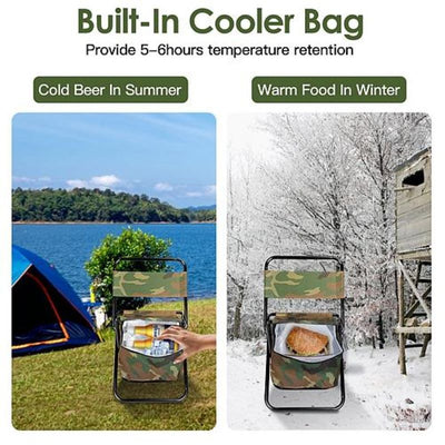 Foldable Fishing Chair With Backrest for Camping Hiking