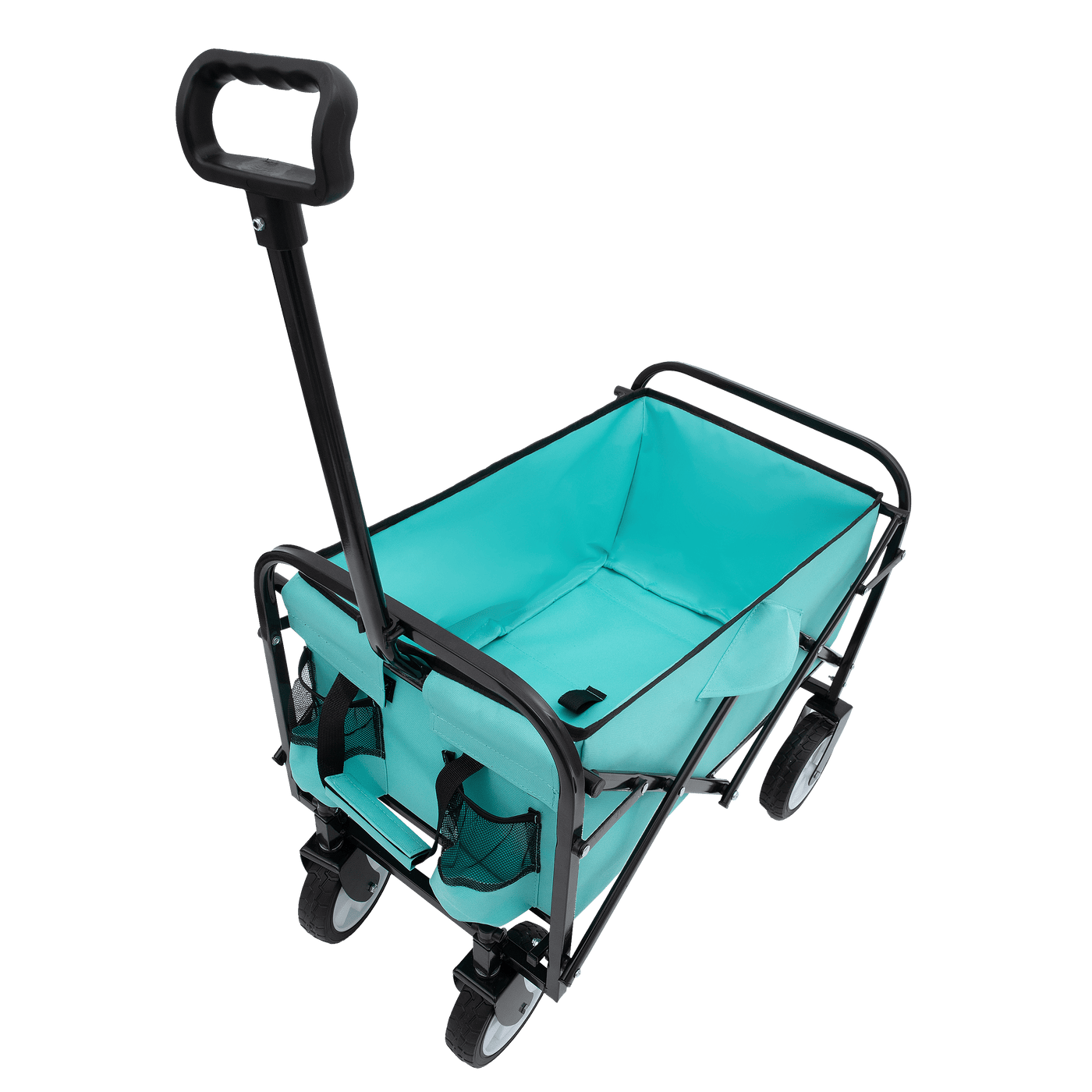 Minimeetall Multi-use Bag,Collapsible Foldable Wagon Cart Beach Wagon Heavy Duty Utility Cart Utility Wagon Grocery Cart for for Camping 3pcs plastic Liner bag /Cover , blue