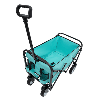Minimeetall Multi-use Bag,Collapsible Foldable Wagon Cart Beach Wagon Heavy Duty Utility Cart Utility Wagon Grocery Cart for for Camping 3pcs plastic Liner bag /Cover , blue