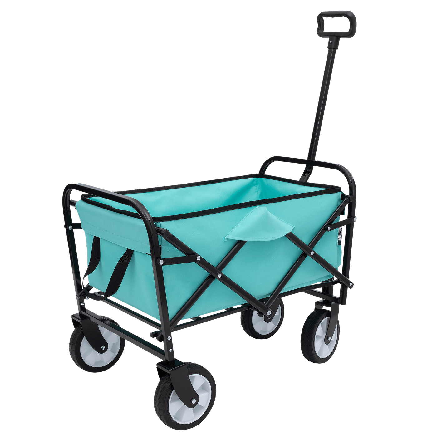 Minimeetall Multi-use Bag,Collapsible Foldable Wagon Cart Beach Wagon Heavy Duty Utility Cart Utility Wagon Grocery Cart for for Camping 3pcs plastic Liner bag /Cover , blue